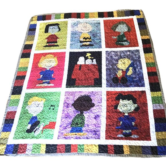 Handmade Other - Snoopy And Peanuts Characters Quilt Style Blanket